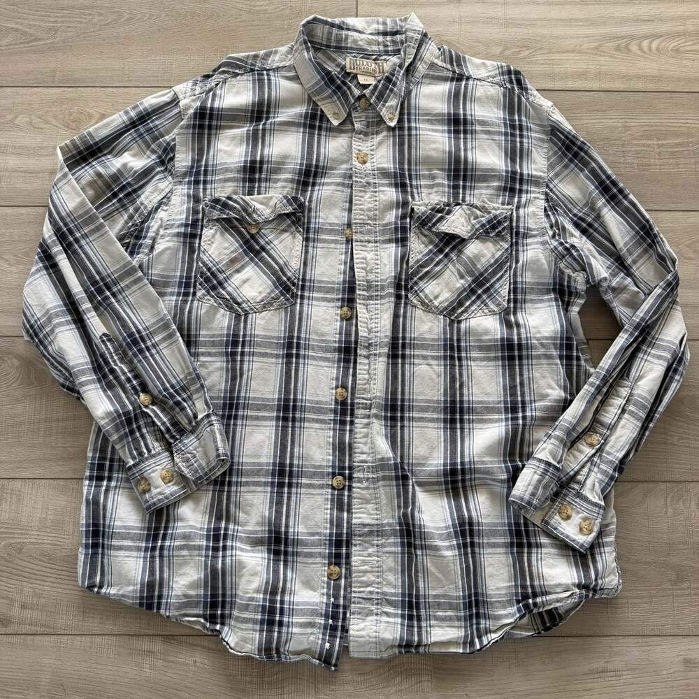 Duluth Trading Co Mens 2XL Plaid Button Down
